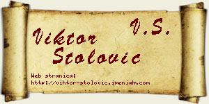 Viktor Stolović vizit kartica